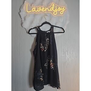 Violet + Claire Plus XL Blouse Blue Floral Chiffon Work Office Business Winter